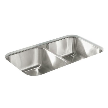 STERLING Mcallister Under-Mount Double-Equal Kitchen Sink, 32" X 18" X 8-1/16" 11406-NA